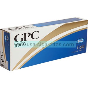 GPC Gold 100's cigarettes
